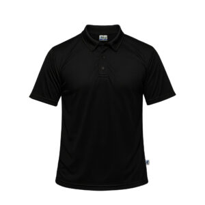 PLD-055 Playera Deportiva Tipo Polo Ekip Dry Negra